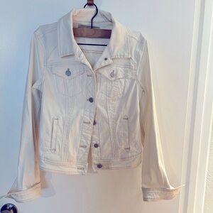 Anthropologie Pilcro & the Letterpress Off White Jean Jacket